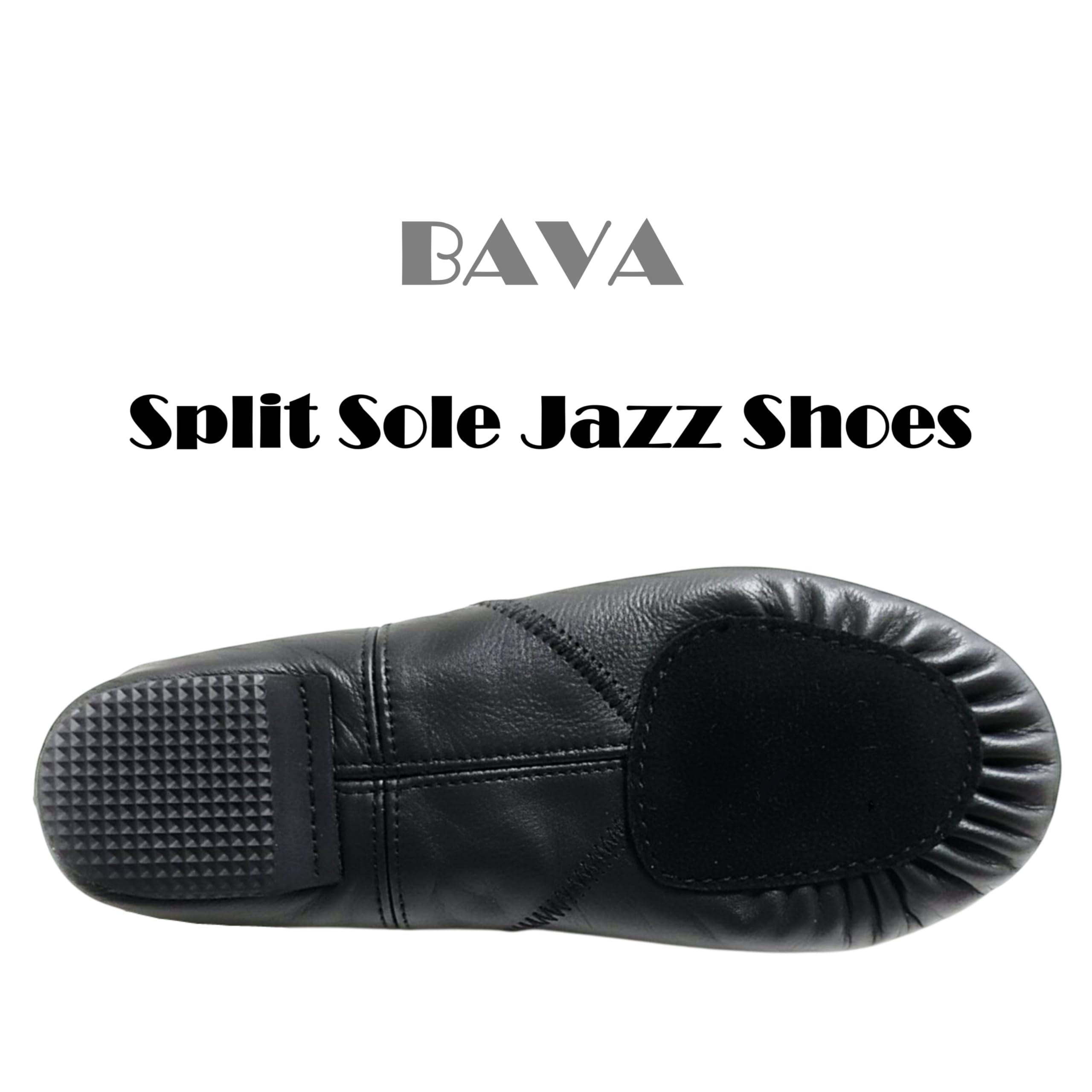 Jazz Shoes - Zapatos de baile modernos de cuero negro con suela dividida