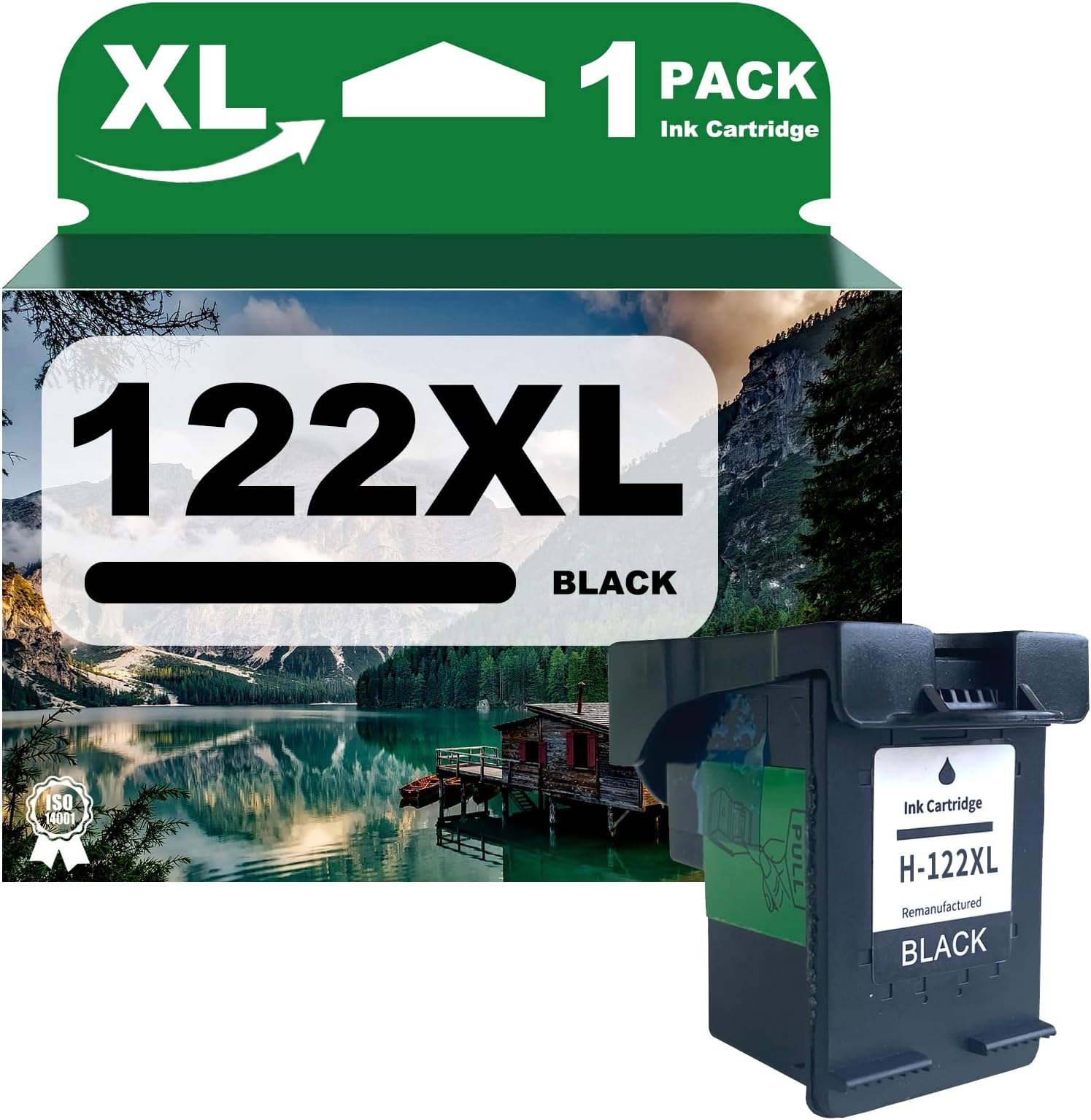 122XL Ink Cartridge Compatible for HP 122 Ink Cartridges Work for HP Deskjet 3050 3050A 1510 1010 1050 2000 2050 3000 Printers,Black