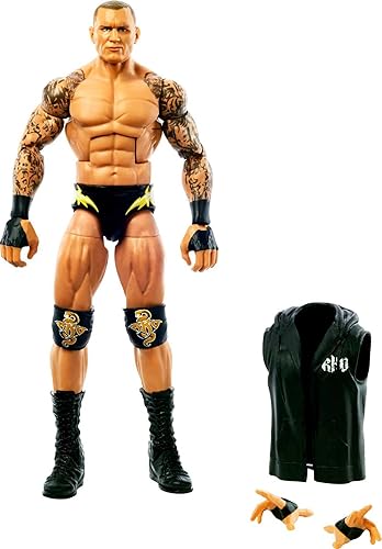 Mattel WWE Elite Collection - Juego de figuras de acción y accesorios, Randy Orton coleccionable de 6 pulgadas con articulación y piezas