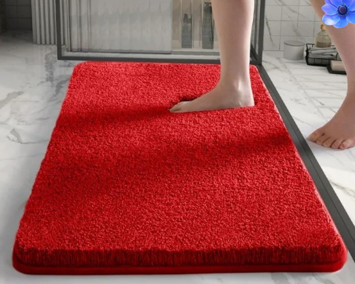 HOWNICE Doormat for Bedroom,Bathroom,Kitchen,Living Room,Home Entrance,Room Mat,Foot Mats,Floor mat Main Door,Rug,Non Slip Mats,Door Mate,Fluffy Door Mat,Door Matt (Bedroom Mat Red Rug)-image-25