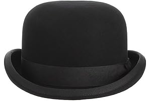 Mens Black Bowler Derby Hat
