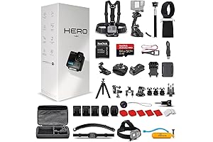 GoPro HERO Black Waterproof Action Camera with 4K Ultra HD Video and Accessories