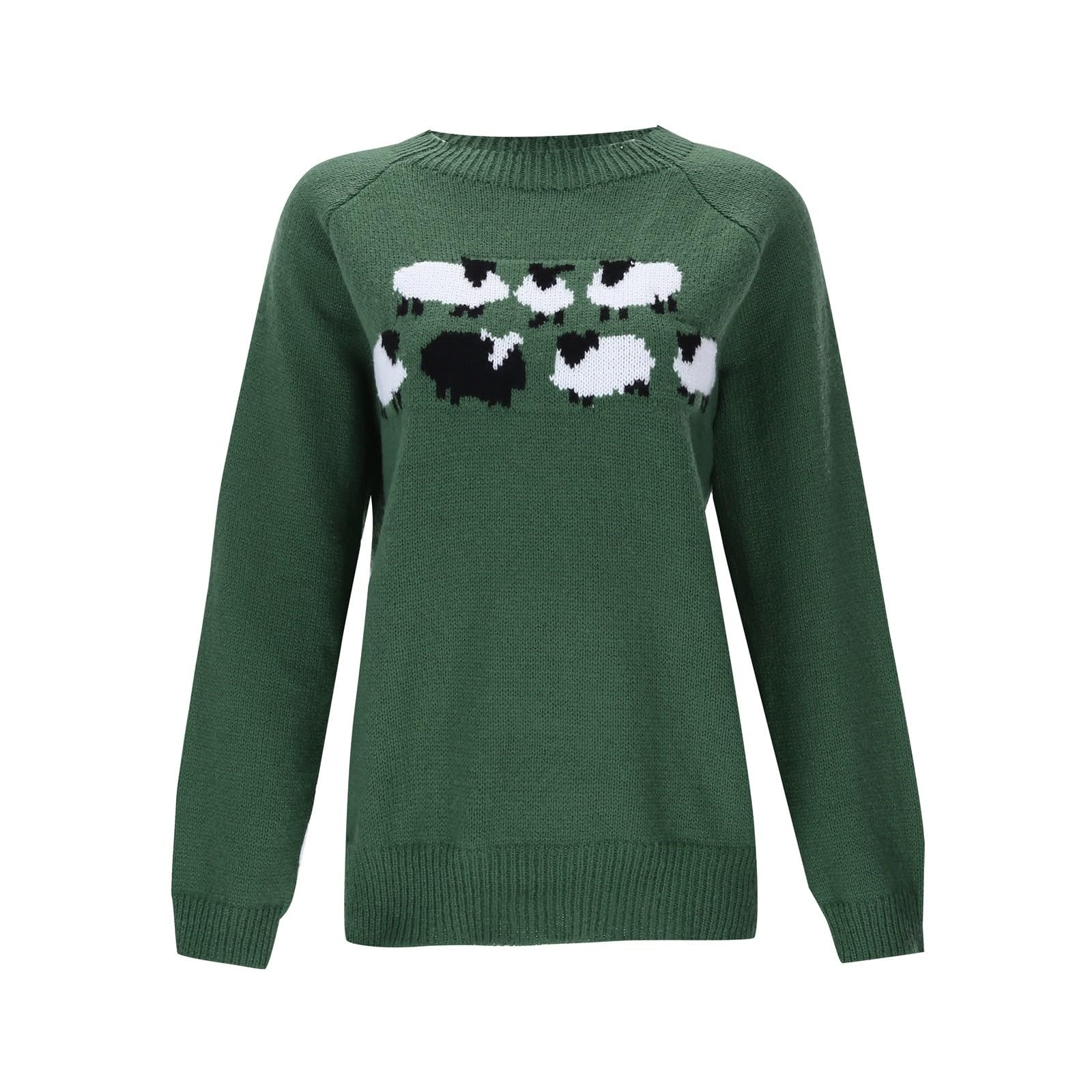 Fair Isle Maglioni da donna brutti con motivo vintage per autunno e inverno a maniche lunghe tunica leggera maglioni alla moda maglioni invernali eleganti maglioni casual lavorati a maglia