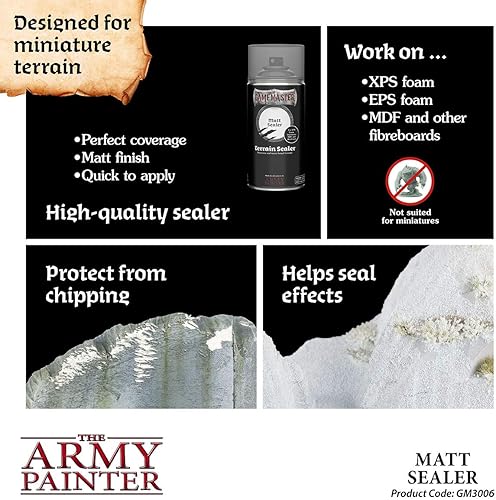 Miniatura 4 de The Army Painter GameMaster - Sellador de terreno sellador Matt, (10 onzas) - Imprimación de pintura en aerosol mate con imprimación de relleno mate