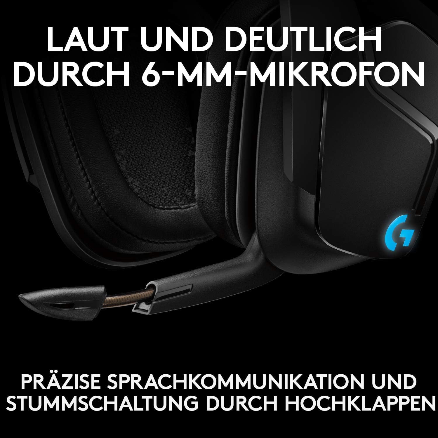 Natur Pur LieferAlles E.C. G935 bezprzewodowy zestaw słuchawkowy do gier z LIGHTSYNC RGB, 7.1 Surround Sound, DTS Headphone: X 2.0, sterownik 50 mm, połączenie bezprzewodowe, PC/Xbox One/PS4/N Switch