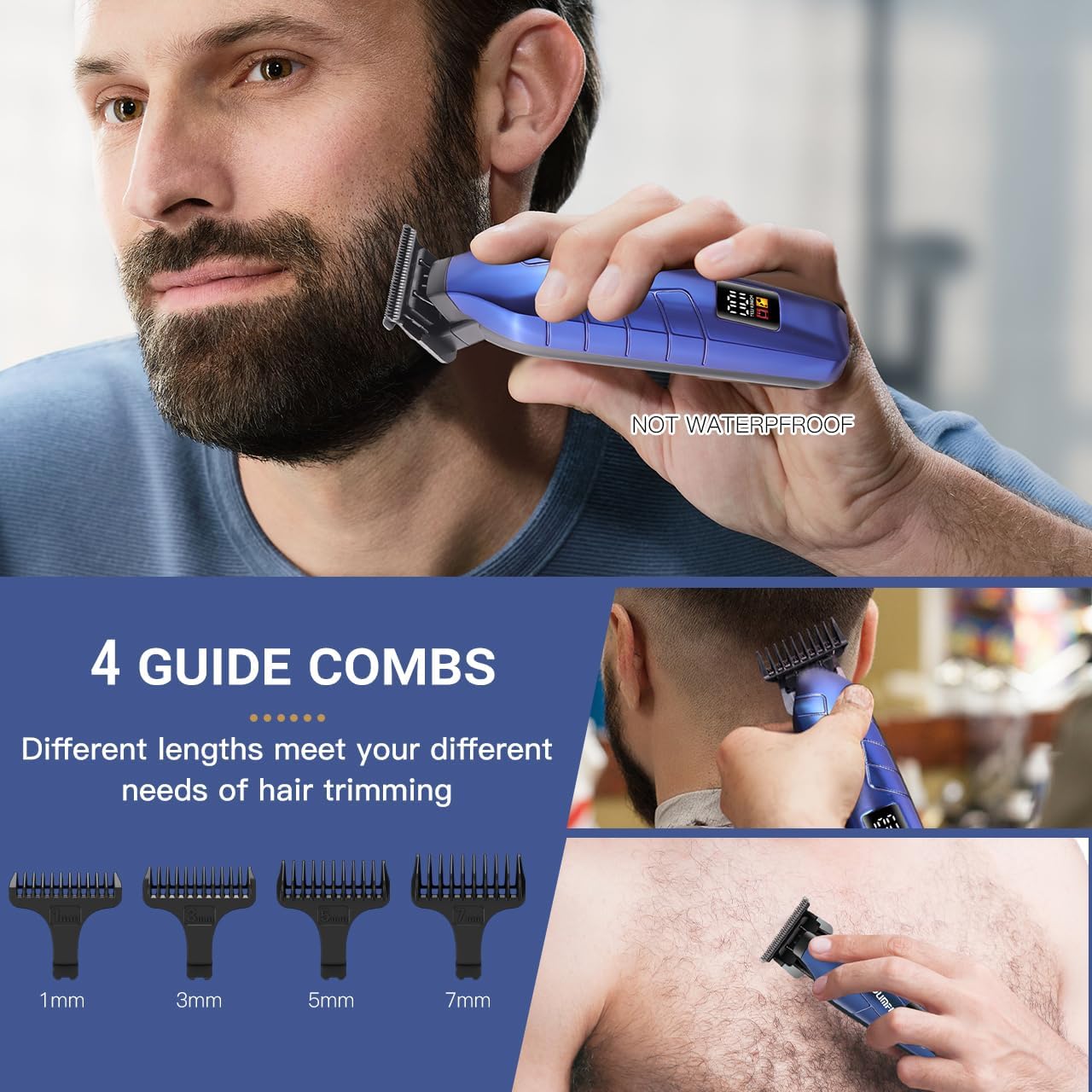 SOLIMPIA Upgraded Head Shavers for Bald Men, Hair Trimmer Kit, Magnetic Electric Razor, Large Battery Capacity, Rechargeable LED Display Beard Trimmer, Waterproof Wet/Dry Head Shaver - Image 5