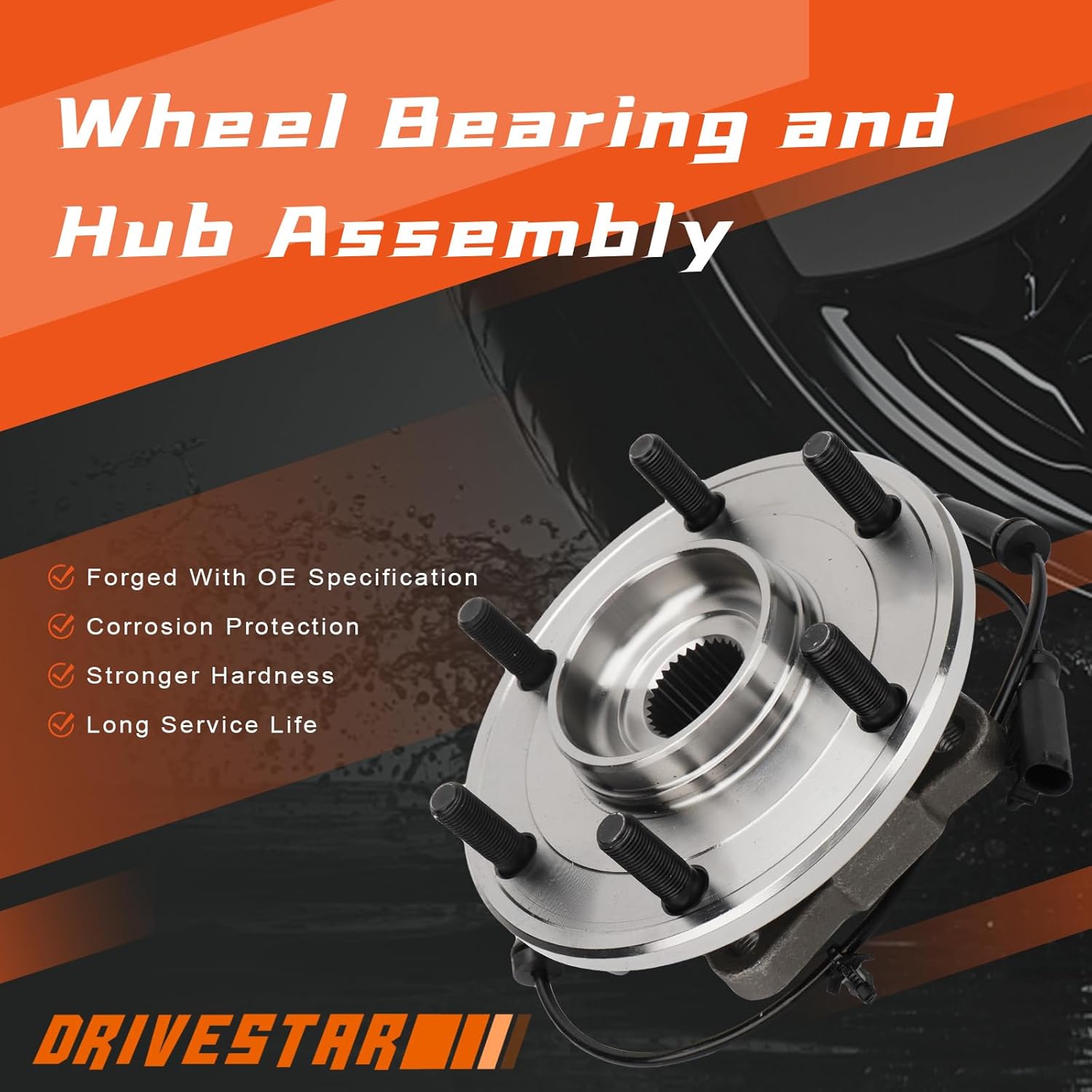 DRIVESTAR Rear Wheel Bearings & Hub Assembly 541014 for Nissan Armada 2012 2013 2014 2015, w/ABS 6-Lug