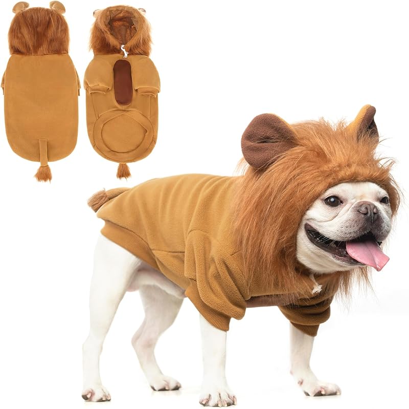 Fantasia de Leão para Cães com Capuz em Fleece KOOLTAIL, Tamanho L
