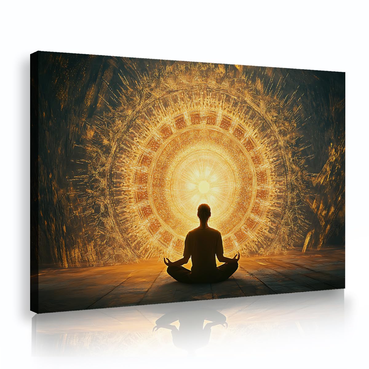 UIRINGART Tela da meditazione Arte murale Poster della religione Zen Poster pittura Stampa fotografica interna Murales moderni per arredamento di casa 45x70cm