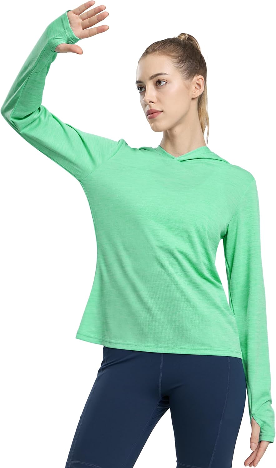 MIER Women's Long Sleeve Workout Shirts Sun Protection Hoodie UPF 50+ UV Shirt for Fishing Hiking Running, Lightweight - Image 2