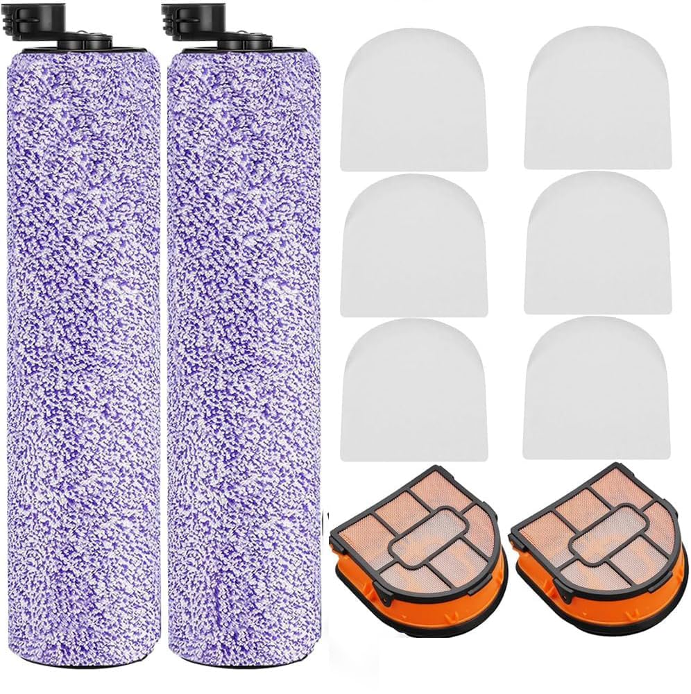 Vacuum Cleaner Main Brushes Cartridge Frames Replacement Parts Accessories for Shark AW201 WD201 WD100 WD101 WD200, 2 Main Brushes 2 Cartridge Frames 6 Filter Cotton, Replacement Parts New for Shark