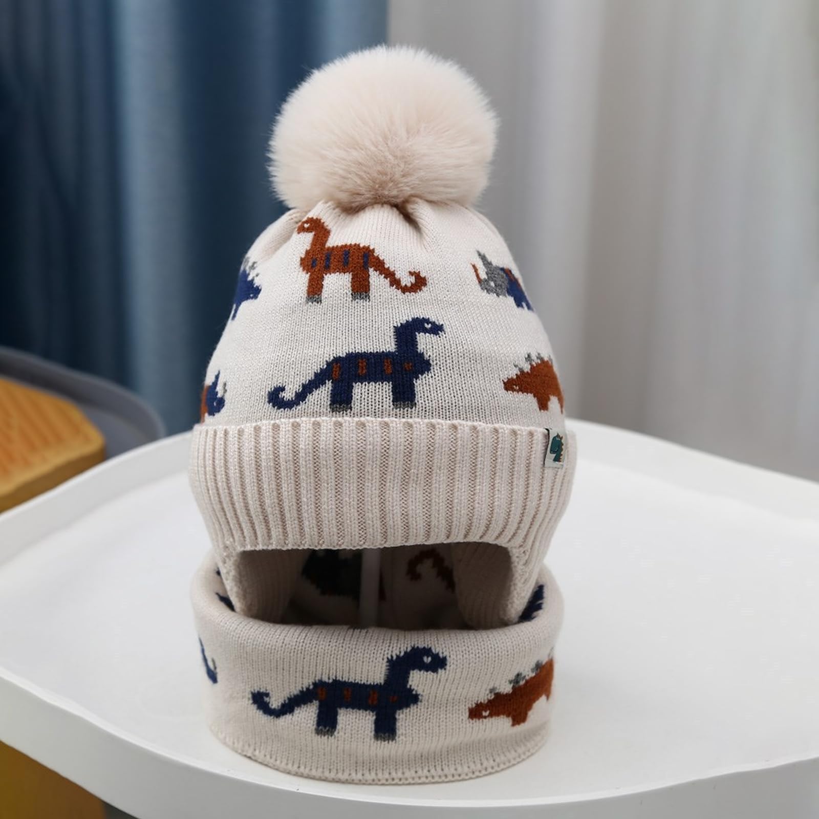 3 Piezas Conjunto De Punto Sombrero Bufanda Guantes, Gorro De Punto TéRmico Con Forro Polar Grueso, Caliente Bufanda Guantes Gorro De Invierno Set, Regalo Para Unisex 2-8 AñOs