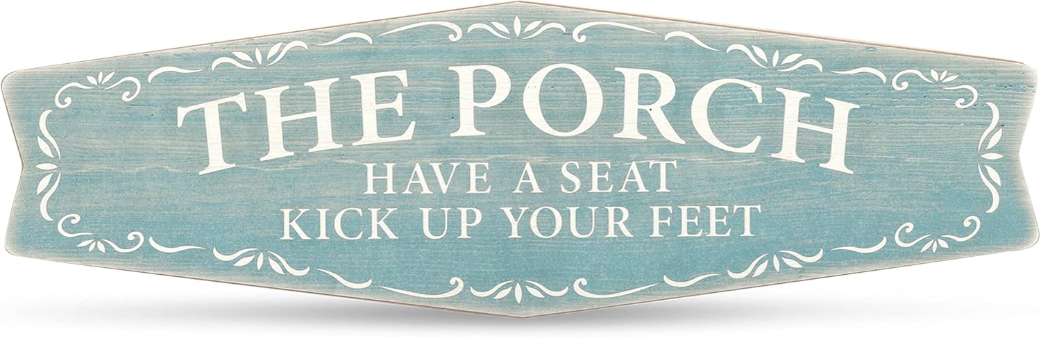 The Porch Wood Wall Decor - Large Farmhouse Porch Sign - Have a Seat, Kick Up Your Feet