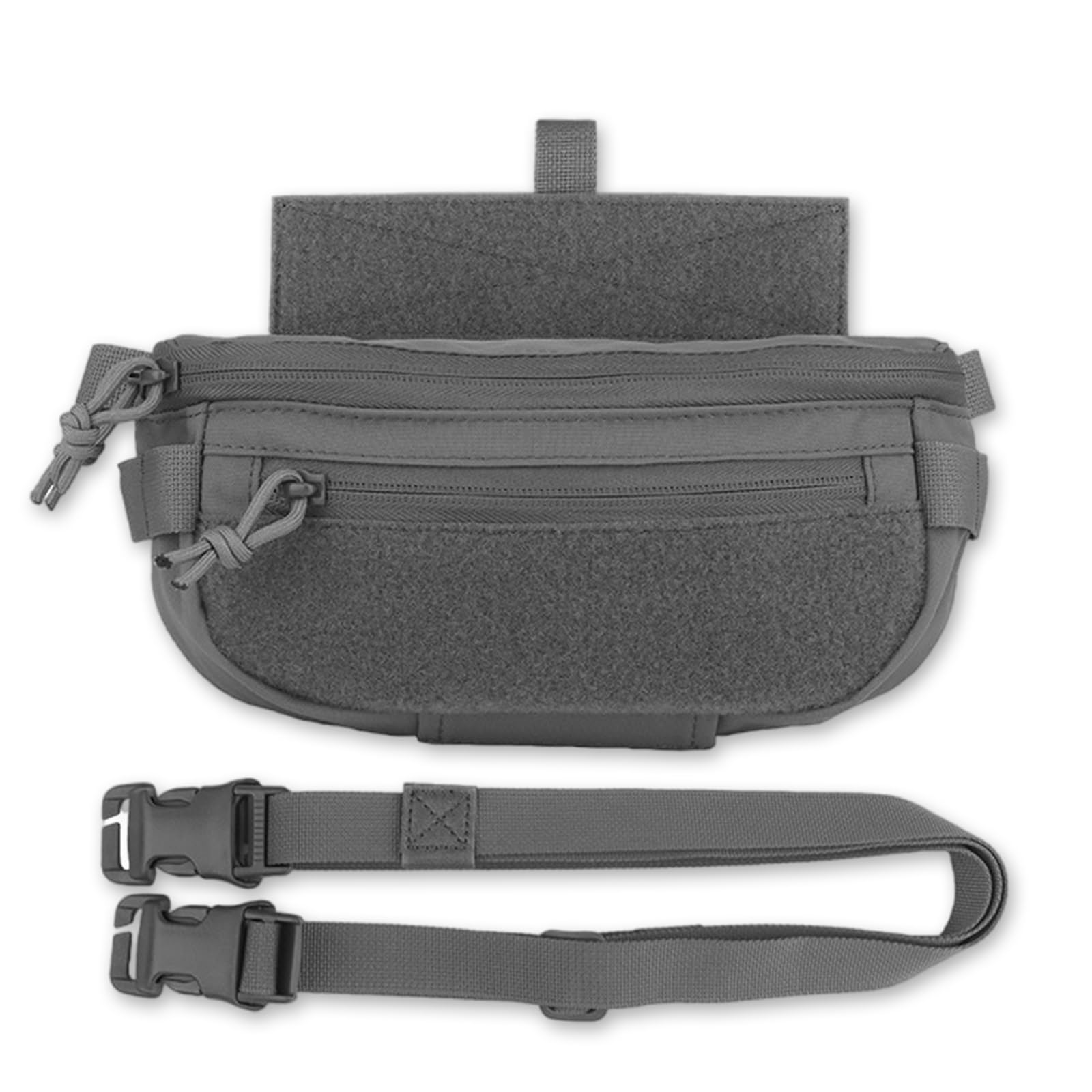 Borsa pendente tattica con sistema di aggancio a loop e hook, kit di trasporto subaddominale, borsa 3 in 1 supporti per borse pendenti marsupio borsa a tracolla borsa vita(Gray)