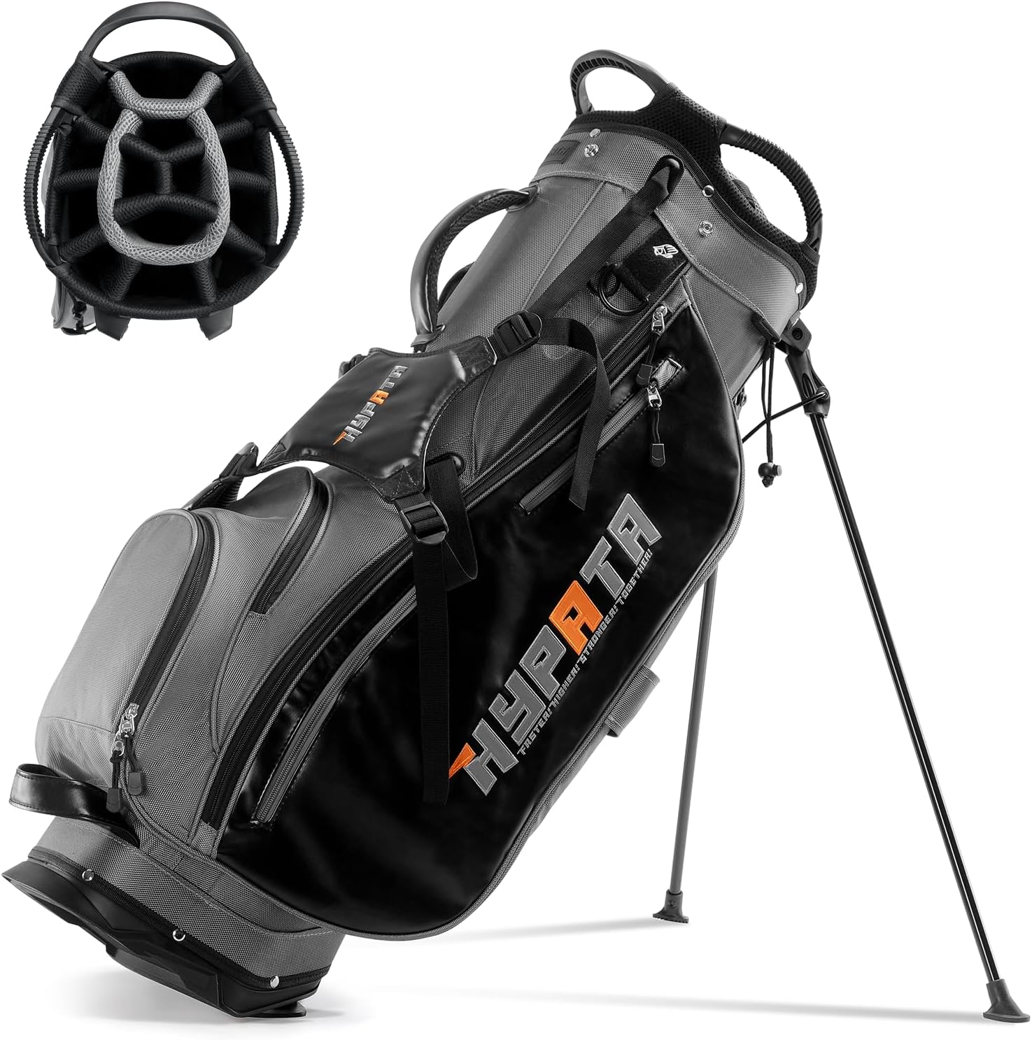 14 Way Golf Bags for Men-Premium PU Leather Golf Bag with Stand