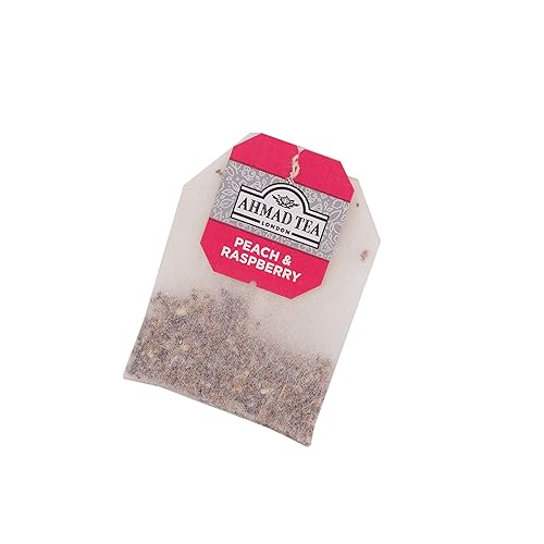 Miniatura 3 de Ahmad Tea Infusiones, bolsitas de té de melocotón y frambuesa, 20 unidades (paquete de 6) - Descafeinado y sin azúcar