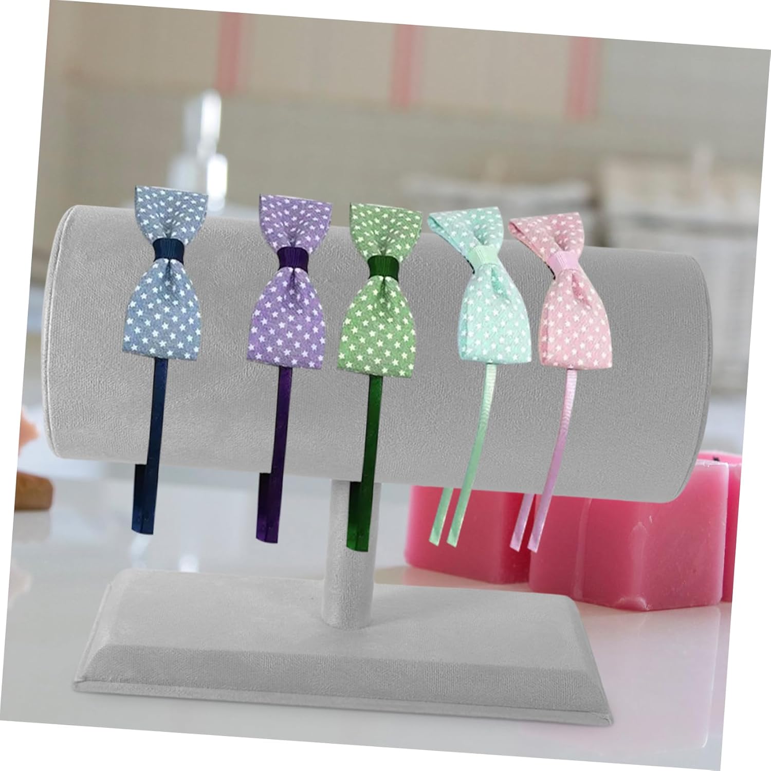 Dresser Headband Stand Organizer for Hair Accessories Compact Display Rack for Hairbands Lightweight and Hair Tie Holder for Girls Vanity Bedroom