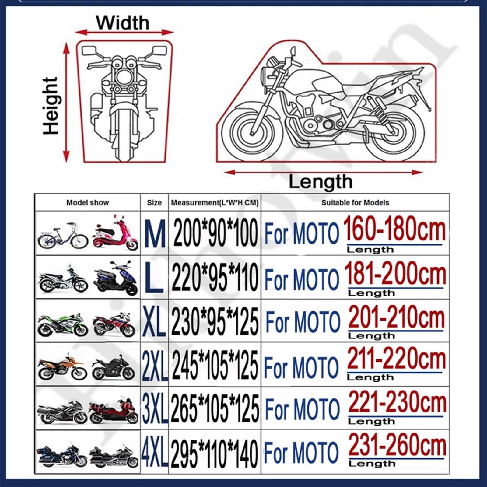 Cubre Moto Impermeable Cubierta Universal for Motocicleta, Protector UV for Exteriores, Scooter, Impermeable for Todas Las Estaciones, Cubierta a Prueba de Lluvia y Polvo(Green,3XL for 221-230cm)