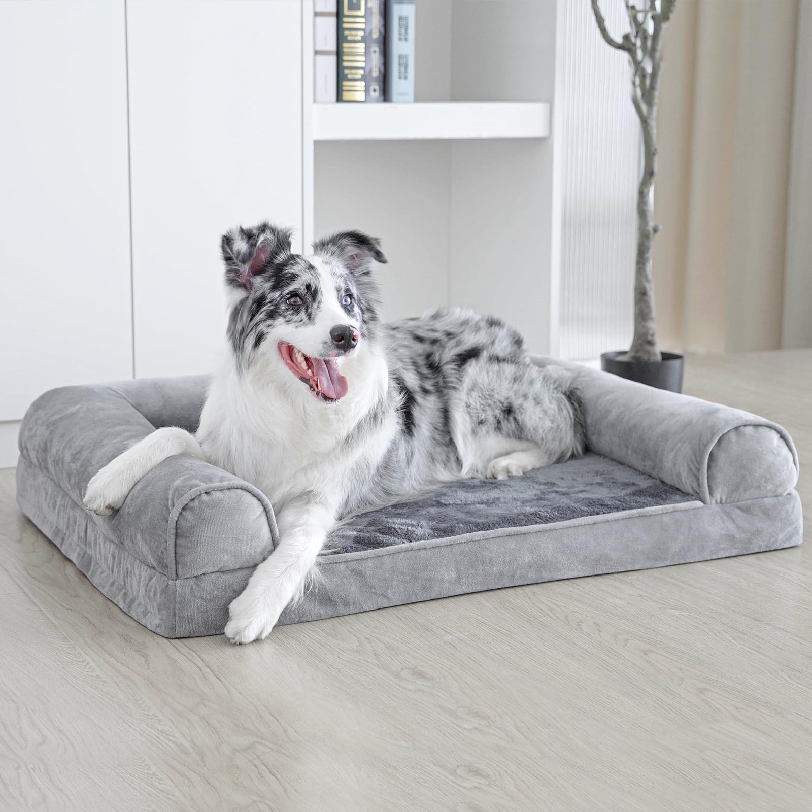 Kigmmro Dog Bed for Large Dogs, Orthopedic Dog Bed with Nonskid Bottom