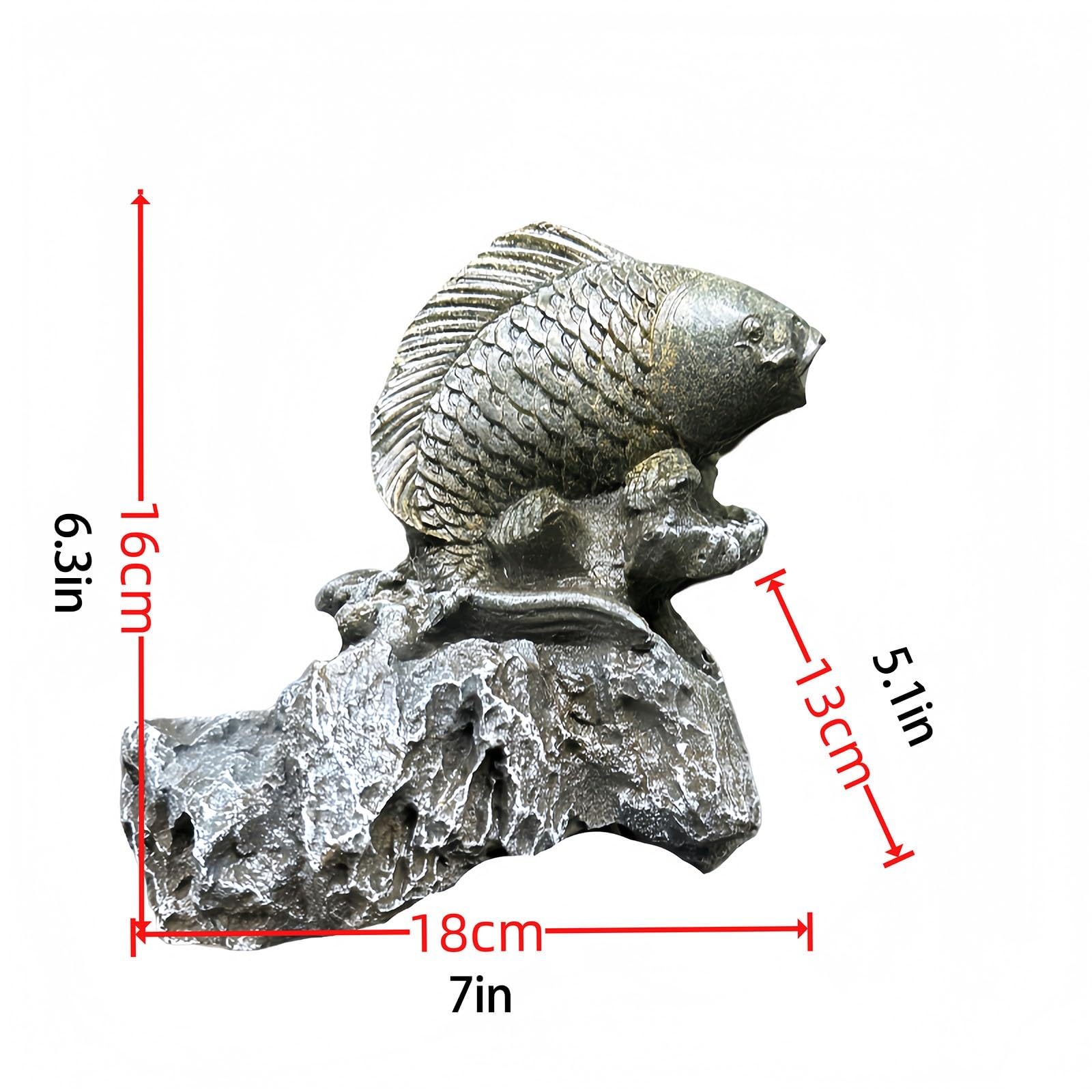 Sputacchiera for Laghetto di Piccole Dimensioni, Sputacchiere for Laghetti A Forma di Carpa, Pesci E Animali, Statue for Giochi d'Acqua All'aperto, Acquario con Circolazione