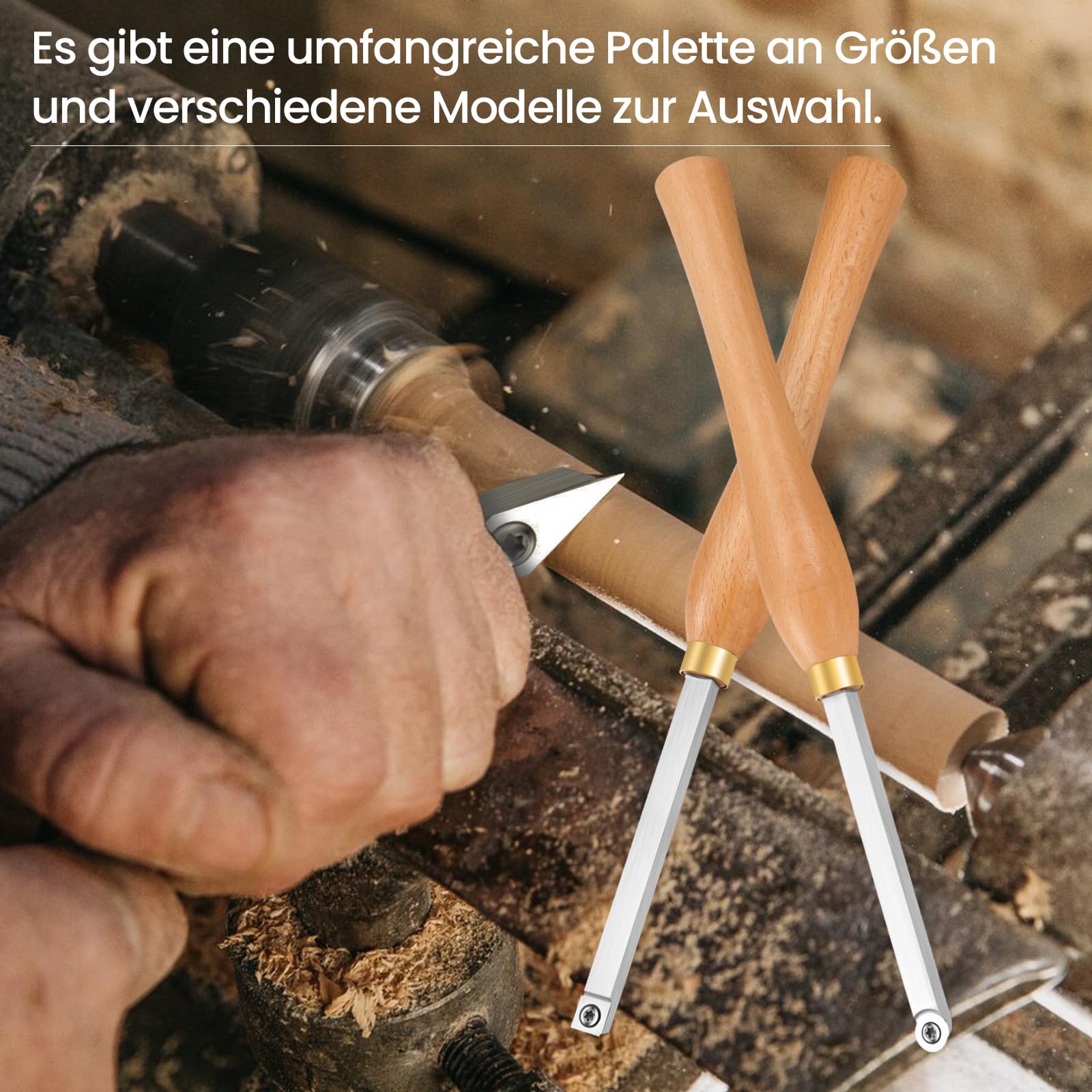 OJTOJT Drechseleisen Set 4-teilig Hartmetall-Klingen Drehmeißel