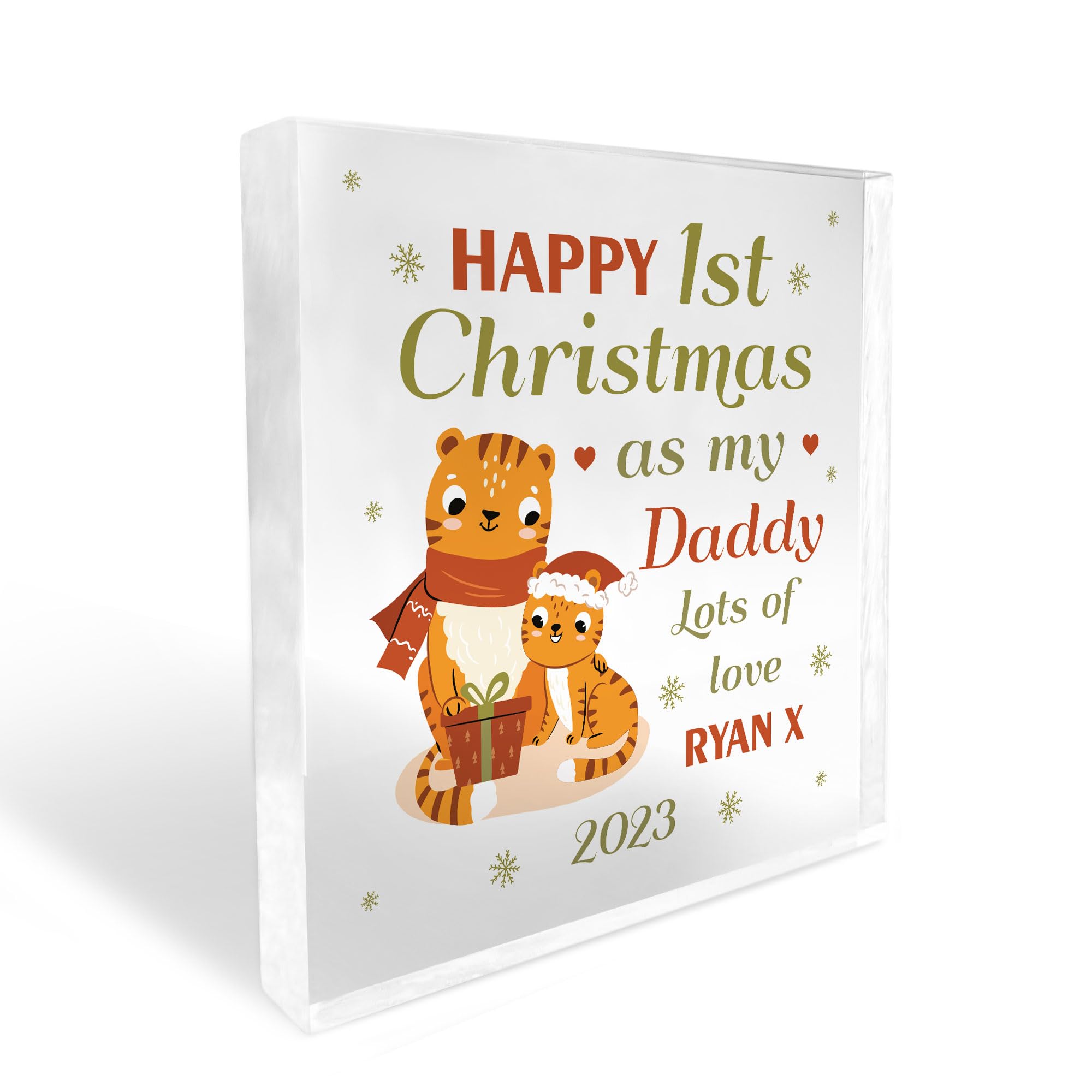 Red Ocean 1st Christmas As My Daddy Gift Personalised Plaque Gift For Daddy Christmas New Daddy Gift Keepsake