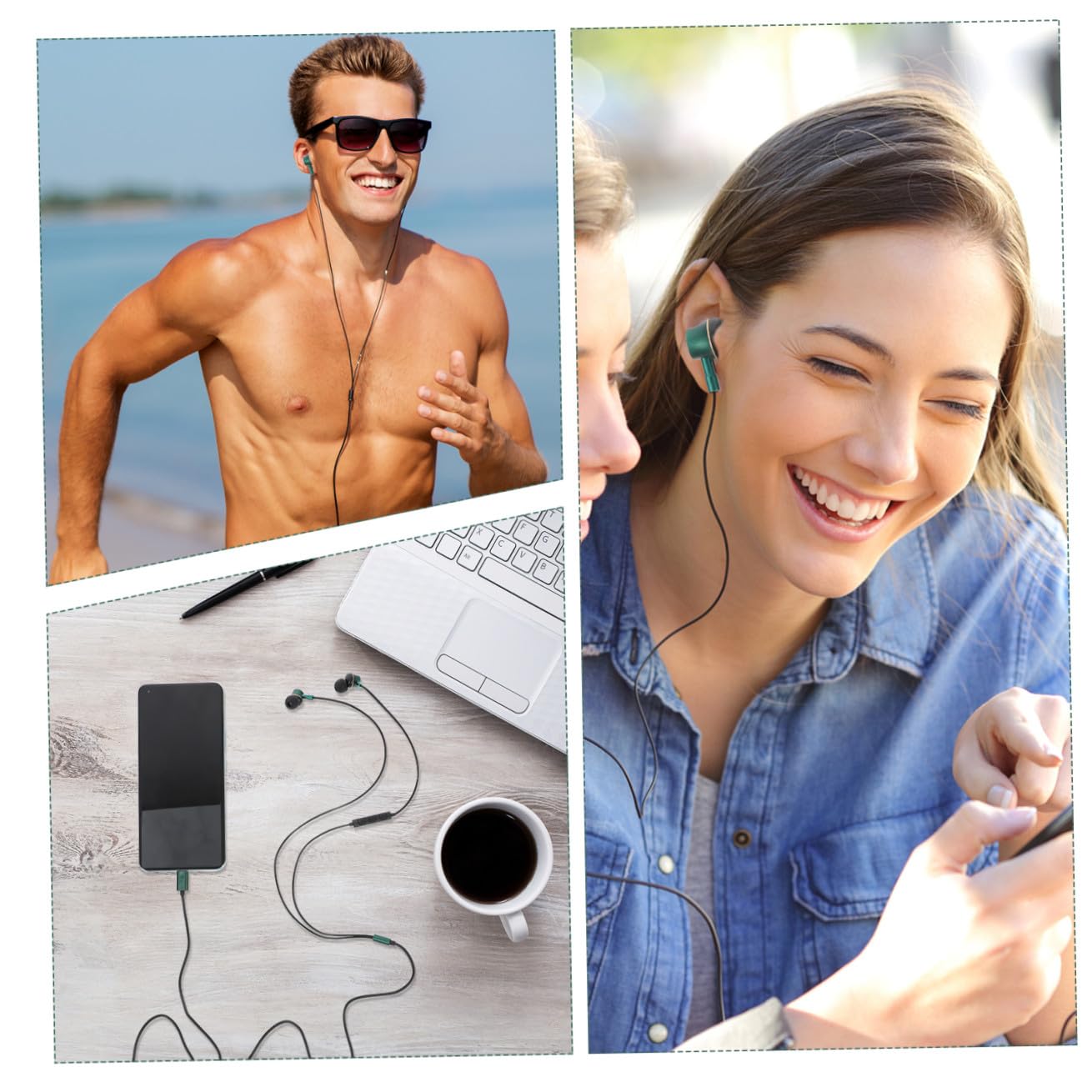 Mikikit 4pezzi Cuffie In-ear Usb Type-c Microfono Cancellazione Per Smartphone e Tablet Audio Stereo e Comfort Duraturo