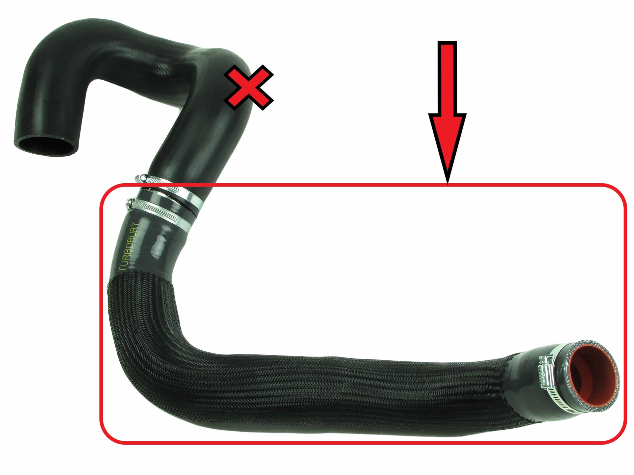 Kit de Tubos para Intercooler - Juego de Reparación de Tubos Turbo con Manguito y Bridas - para Opel Vivaro 2.0, para Renault Trafic, para Nissan Primastar - Kit de Mangueras de Silicona