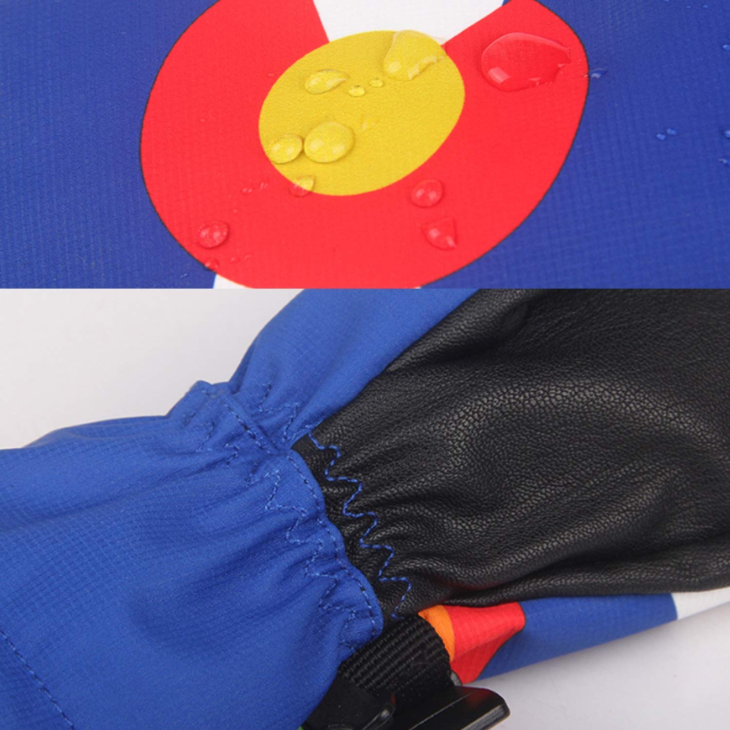 Genérico Guantes Guantes for niños Guantes de Invierno Impermeables Deportes Esquí de Nieve Mittens for niñas Niños Niños pequeños 5-11 años (Color : Red)