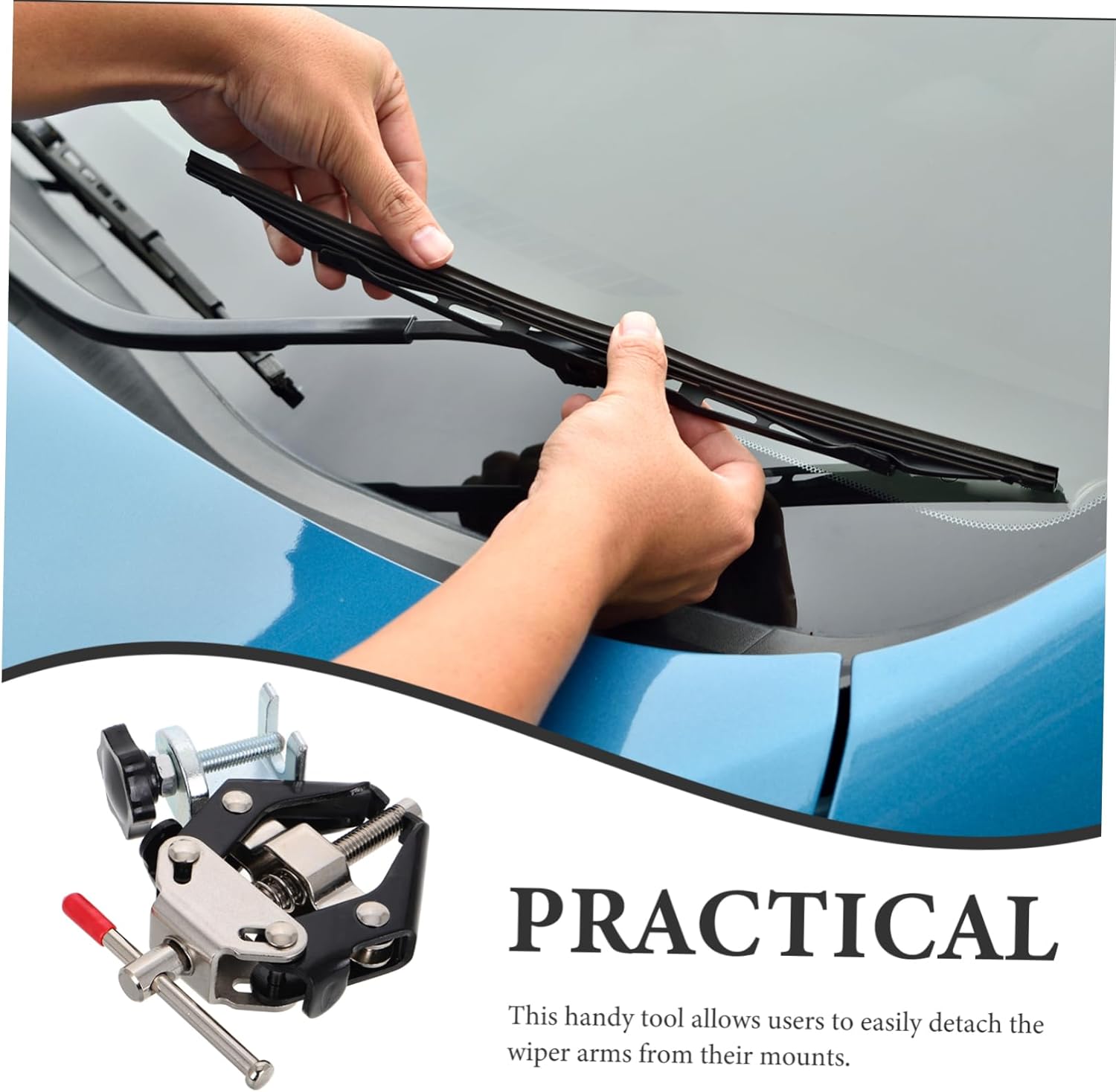 2pcs Windshield Wiper Arm Removal Tool Set Battery Terminal Puller for Car Emergency Repairs