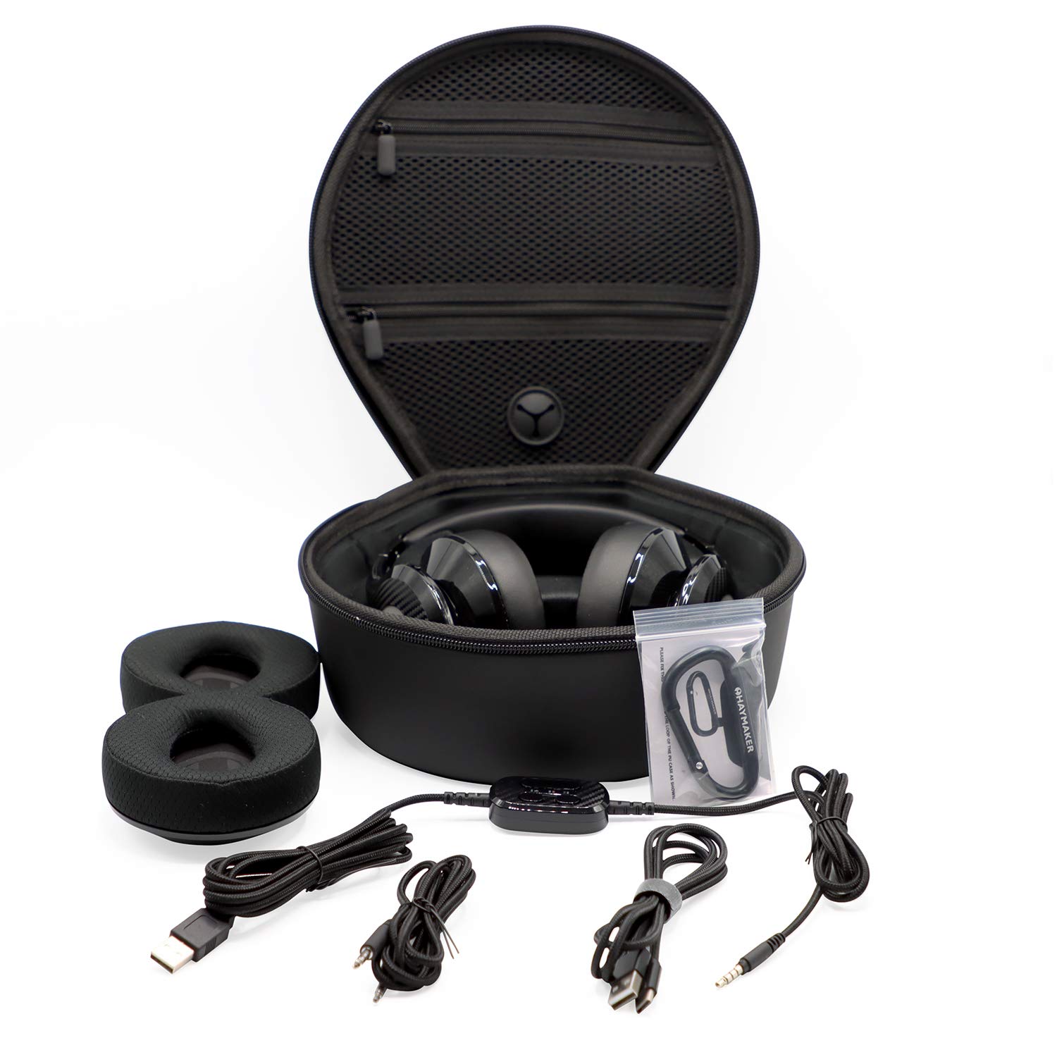 The Haymaker, bezprzewodowe słuchawki Bluetooth z redukcją szumów, dźwięk premium HD i długa żywotność baterii, konkurencyjny zestaw słuchawkowy do gier Xbox X/S, Xbox, PS5, PS4, PC, Switch, mobilne, czarne