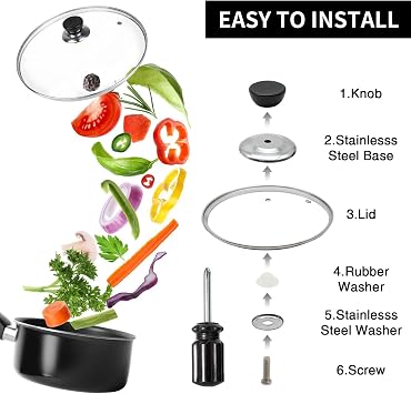 10 Inch Pan Lid, Tempered Glass