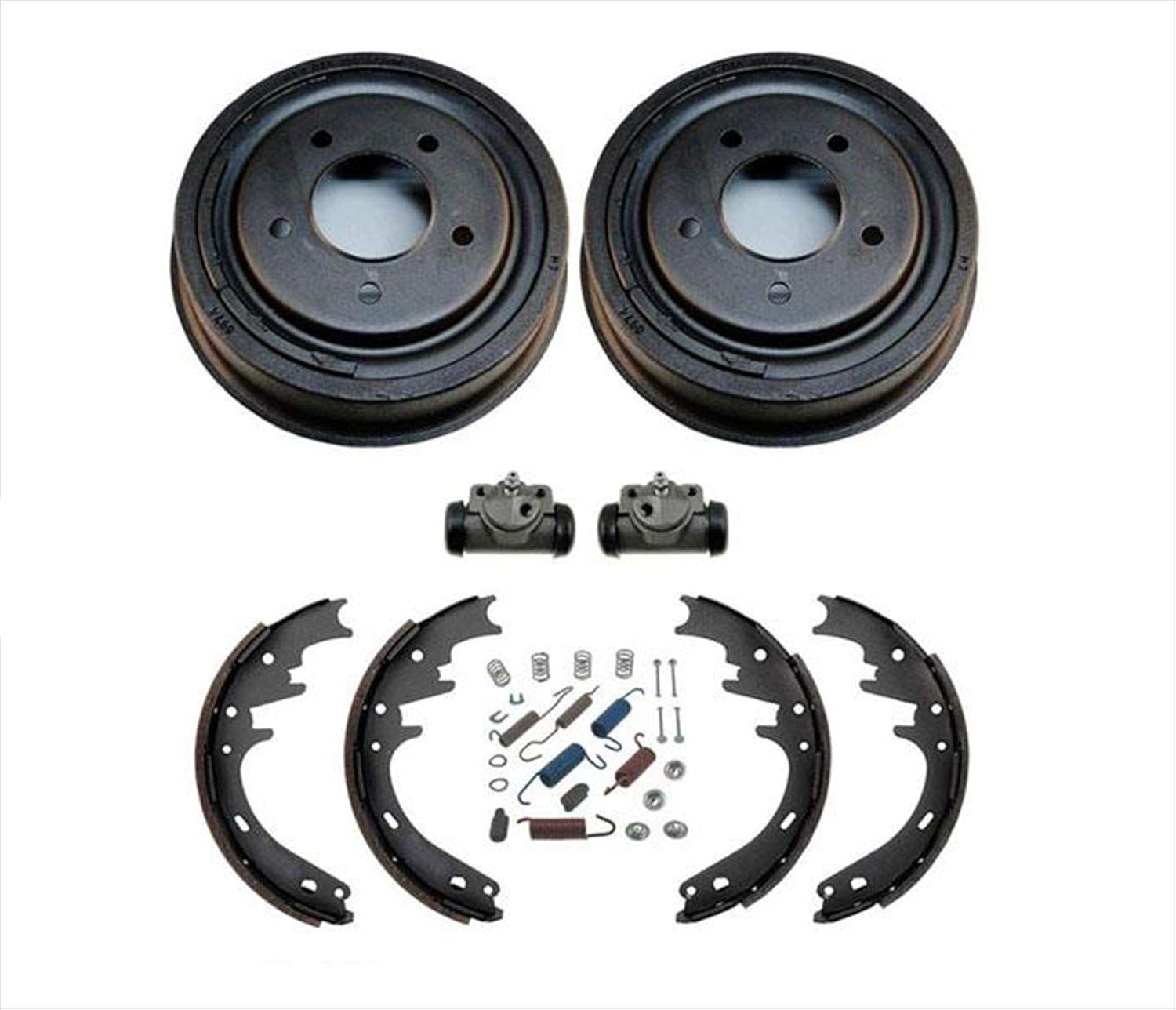 Brake Drums Shoes Wheel Cylinders Spring Kit Replacement Parts For Ford Bronco Full Size 87-96