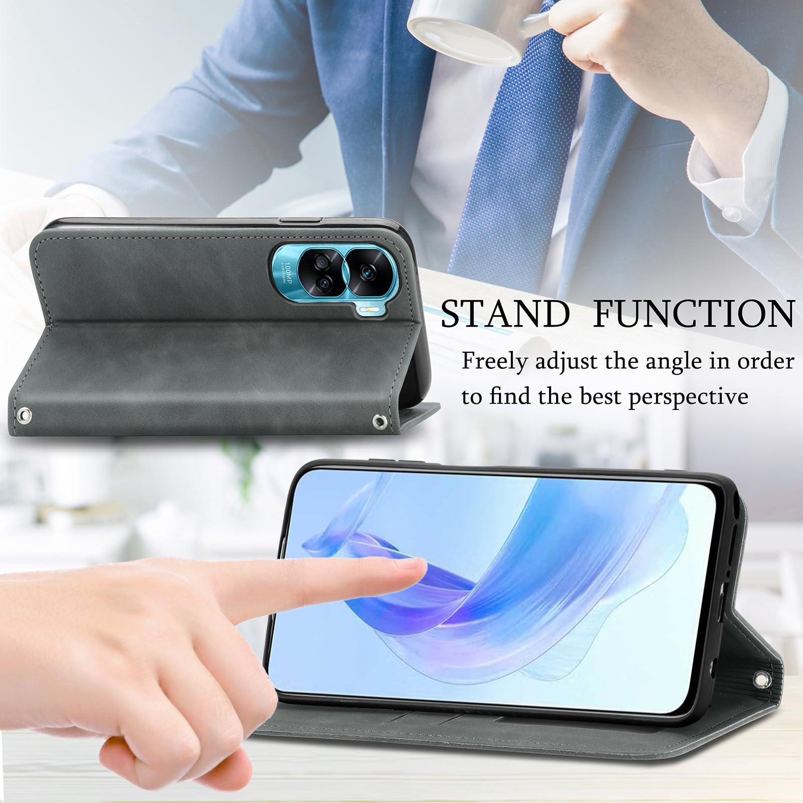 Funda Para Honor Magic 7 Lite/honor X9c Carcasa Tipo Cartera Cuero Con Ranuras Tarjetas | Meses