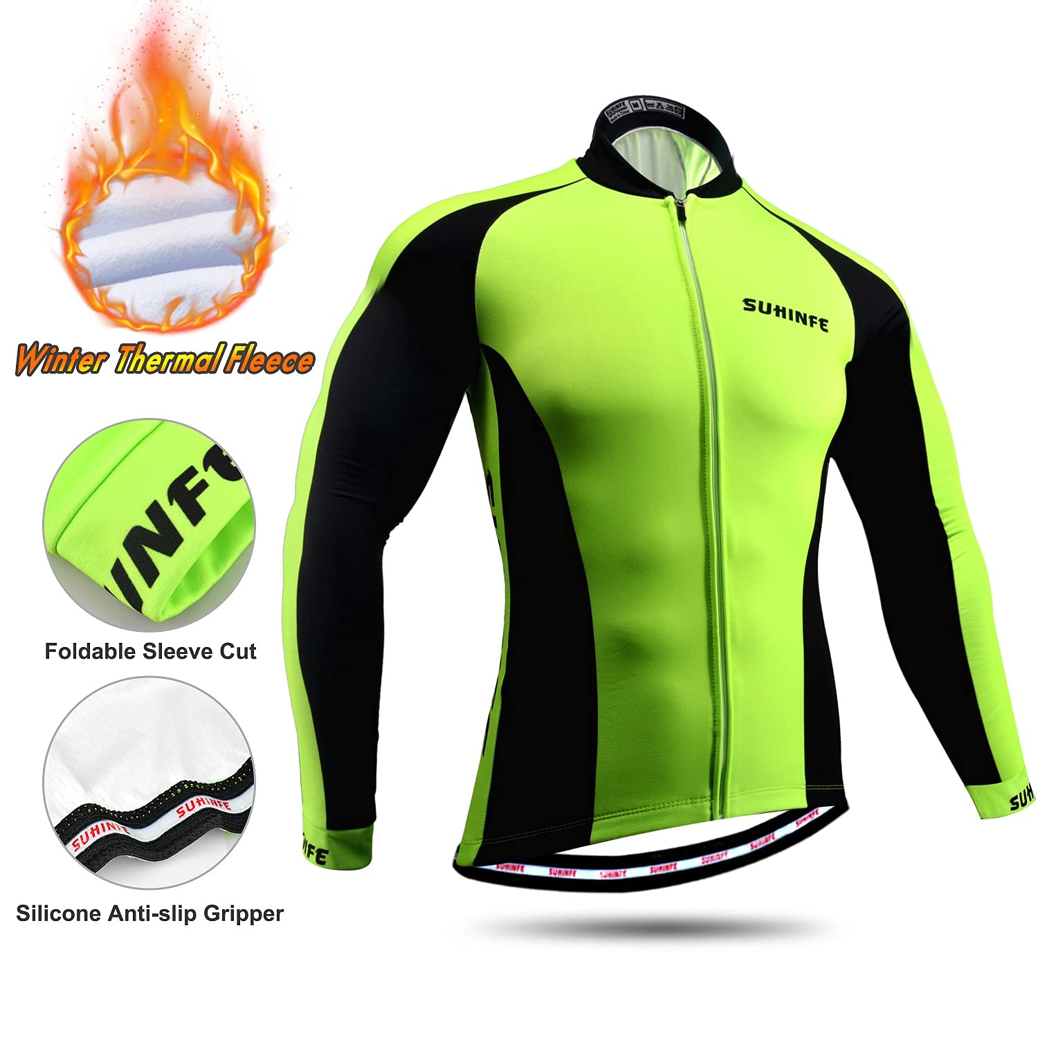 Bici Uomo Maglia Da Ciclismo Invernale X Tiger Set Abbigliamento