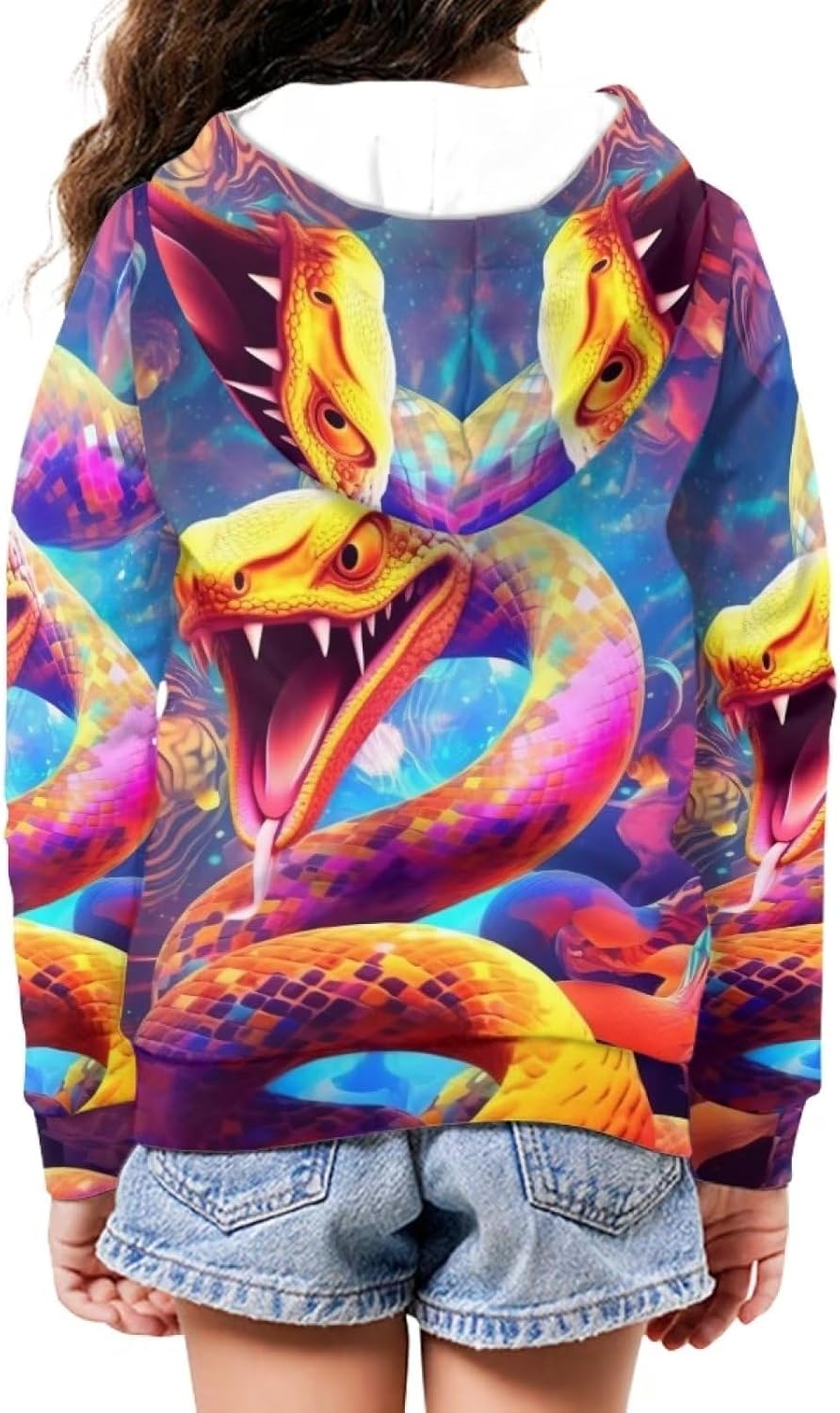 Cool Graphic Animal Hoodies for Boys Casual Daily Basic Zip Up Hoodie with Pocket - Image 6