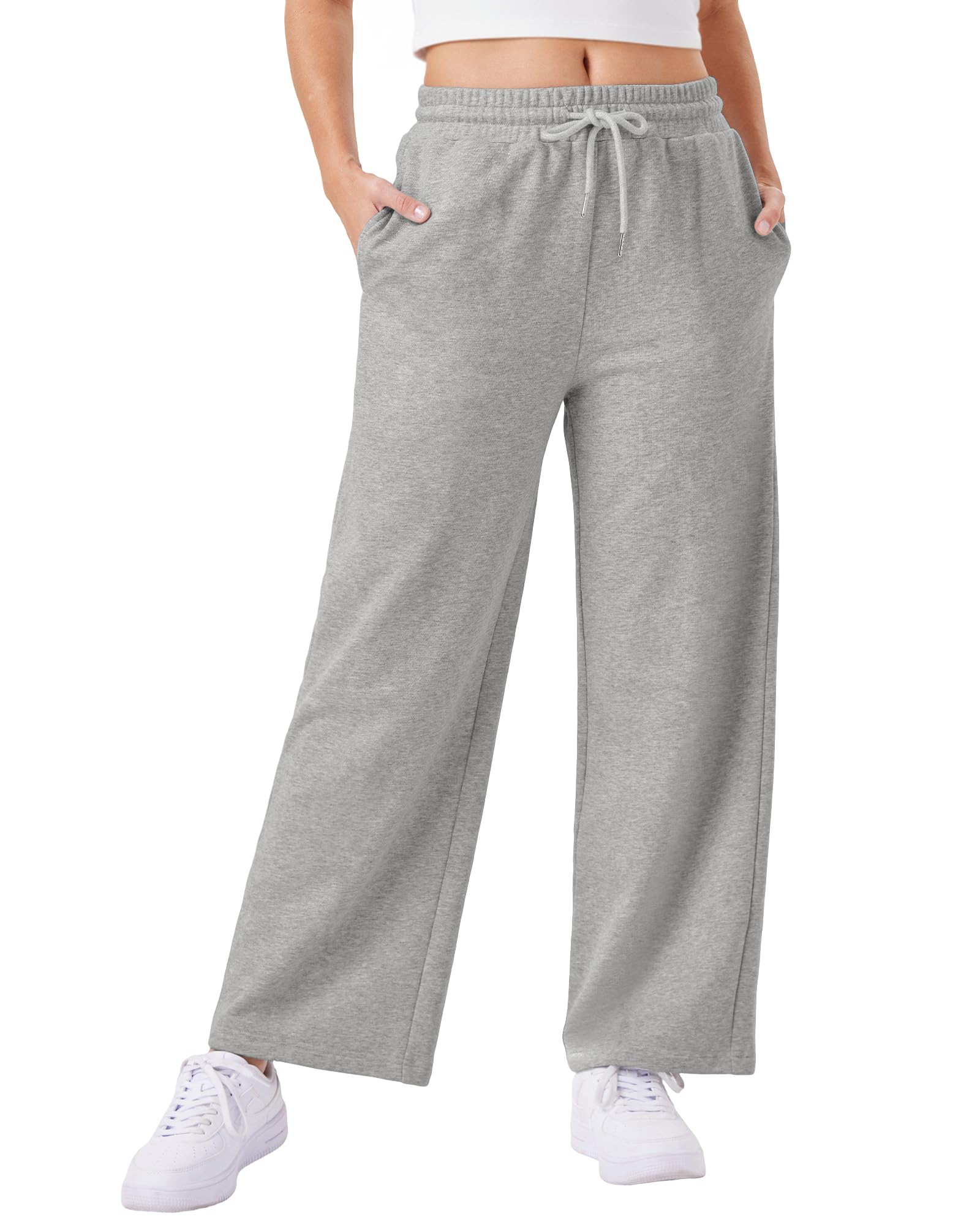 Friptspyg Jogginghose Damen Baggy Hosen Damen mit Elastischem Bund Weite Beine Freizeithose Traininghose mit Taschen
