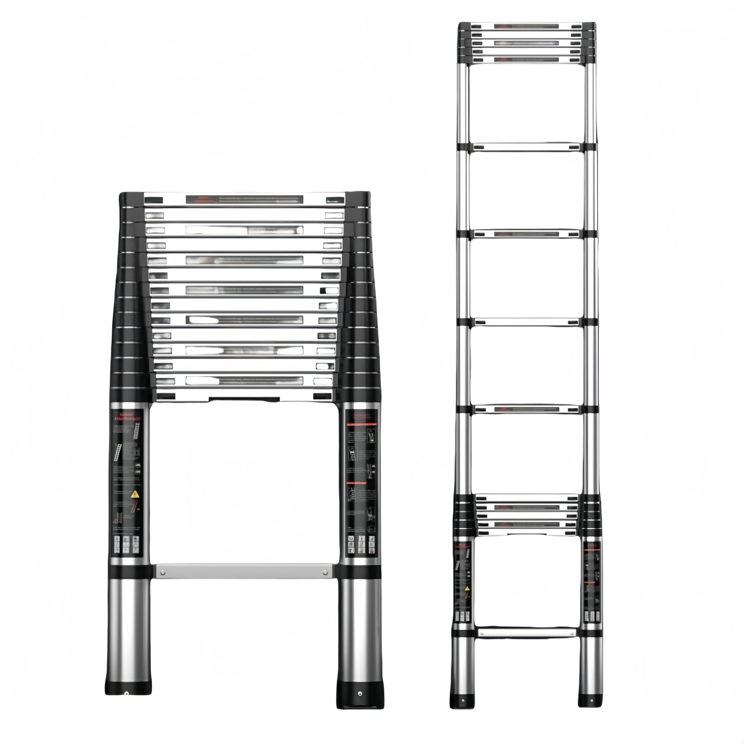 Amazon.co.jp: DEULUKO伸縮はしご 耐荷重150kg 軽量 持ち運びやすい 多  