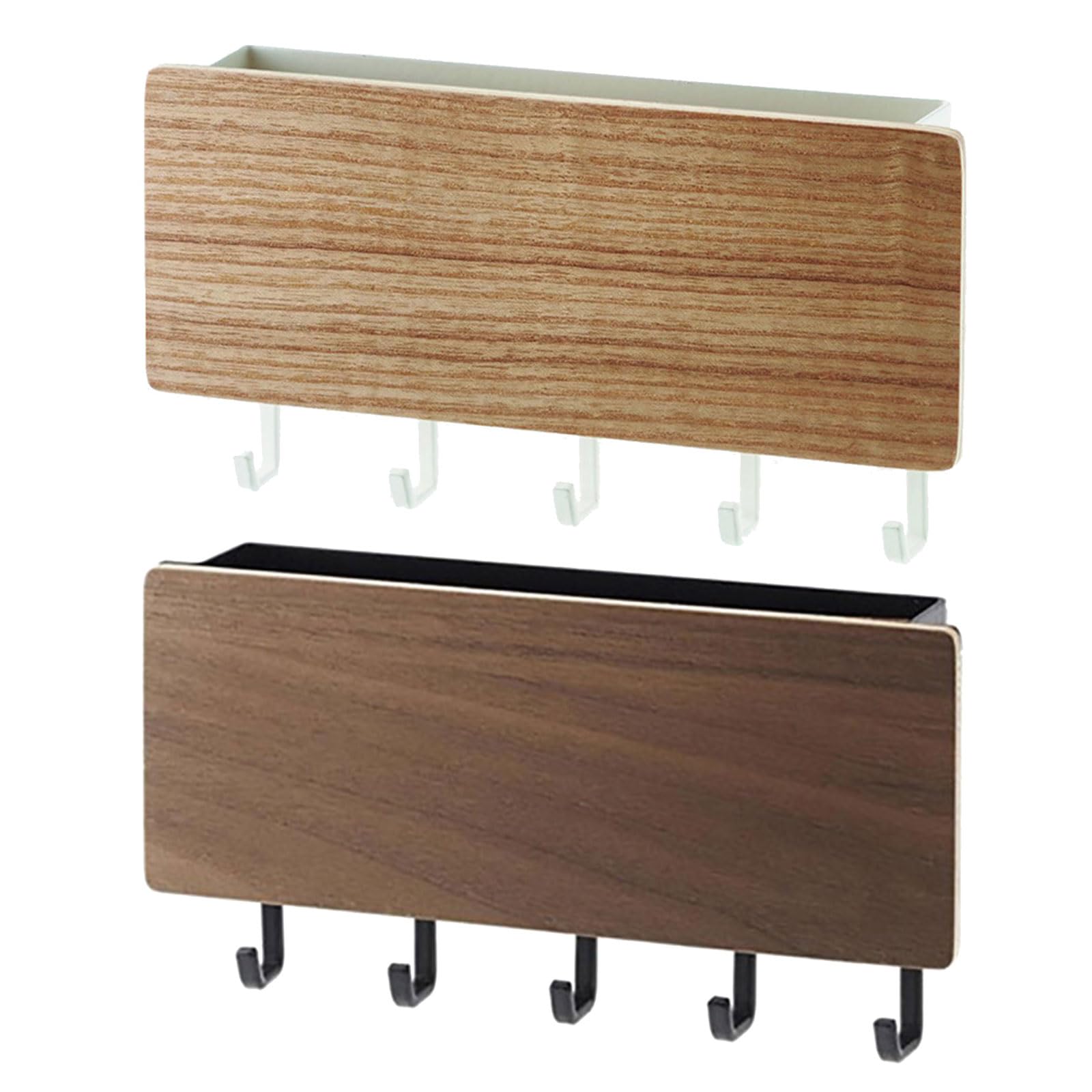 Piceioep Wooden Rack with Sturdy Carbon Steel Hook Without Tools Needed for Installation Perfect for Small Items Storage Storage Shelf