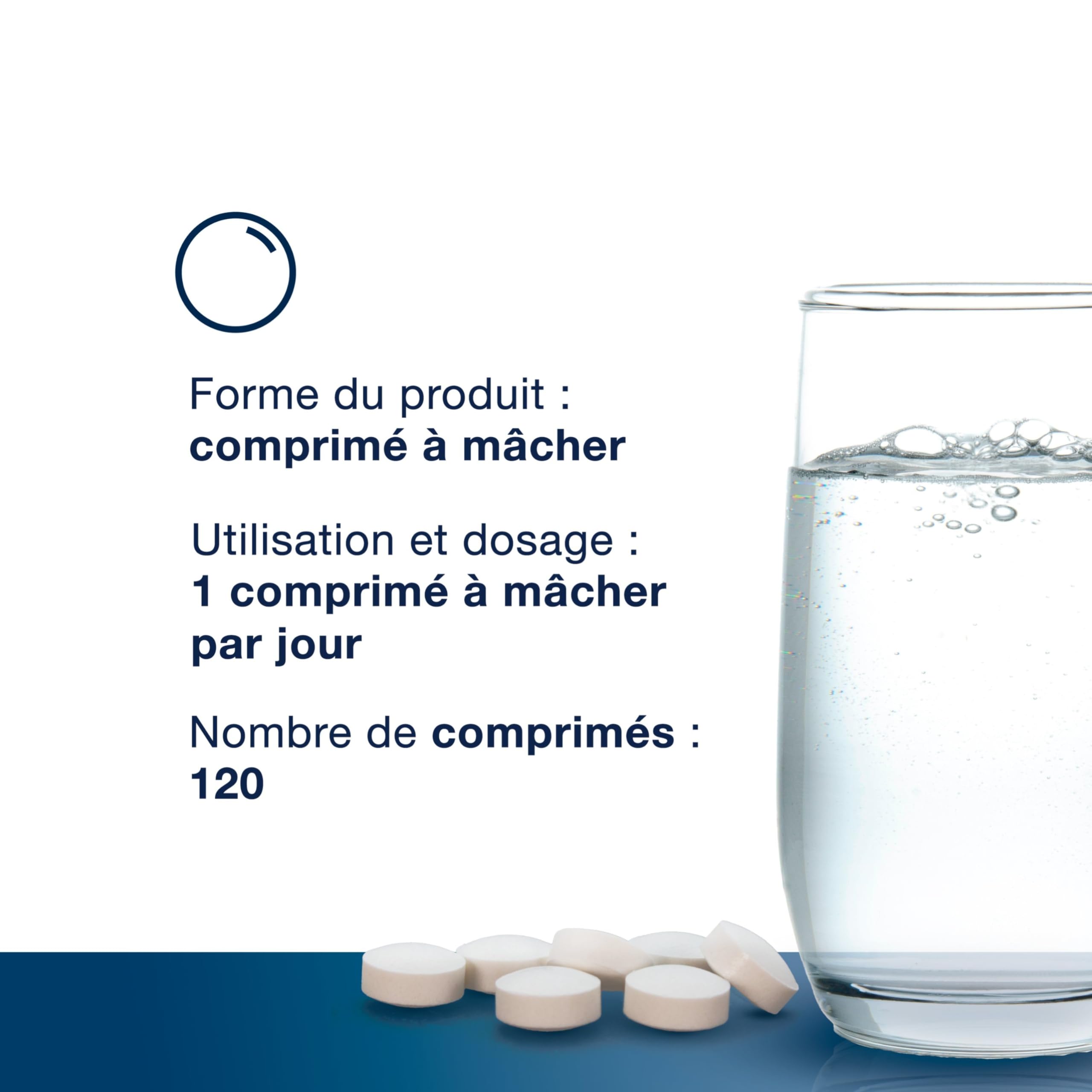 Metagenics Vitamine D3 3000 UI - Haute Dose 75 µg - Soutien Immunitaire & Santé des Os - Sans Gluten, Sans Lactose, Végétarien - 120 Comprimés à Mâcher Goût Citron Vert - 4 Mois