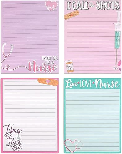 Paper Junkie Bloc de notas para enfermeras Organización perfecta y notas de publicación Tamaño compacto y accesorios de escritorio de oficina