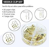 Vista 4 de Buqoo Porta notas adhesivas acrílicas doradas con 5 paquetes de notas adhesivas, grapadora y dispensador de cinta con removedor de grapas, tijera