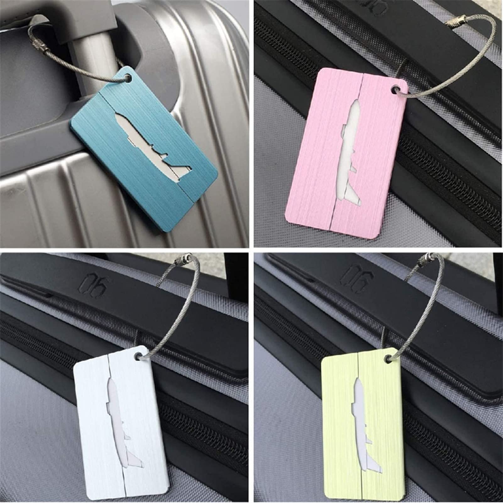 Keenso Étiquette De Bagage, 5Pcs En Alliage D'aluminium Baggage Bagage