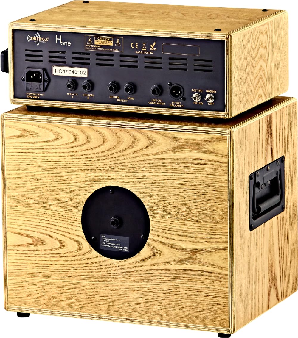 Ortega Gutiars Amplification Series Head - Akustikgitarren-Topteil - 100 Watt Ausgangsleistung - Inklusive Tragetasche - Esche, Natur (HONE)