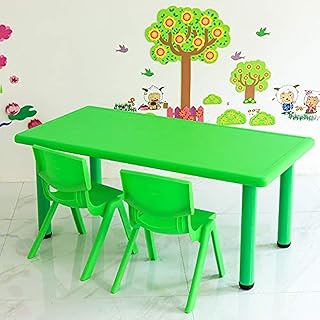 Rainbow Toys Children's table Kids Rectangular Table & Chair Sets, Nursery Kindergarten Plastic Long Desk (GRN1.2mTBL)