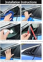 Vista 6 de Rejilla ABS para ventana lateral trasera, embellecedor de ventilación, cubierta de persianas para Ford Fusion 2013 2014 2015 2016 2017 2018 2019