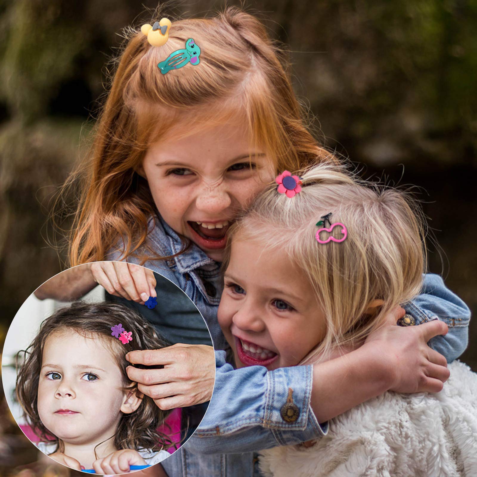 190 Piezas Accesorios Pelo Niña, 60pcs Pinzas Pelo Niña y 130pcs Gomas, Multicolor Horquillas Clips Lazos de Pelo Cinta Elástica Accesorios Cabello para Niñas Bebe Infantiles