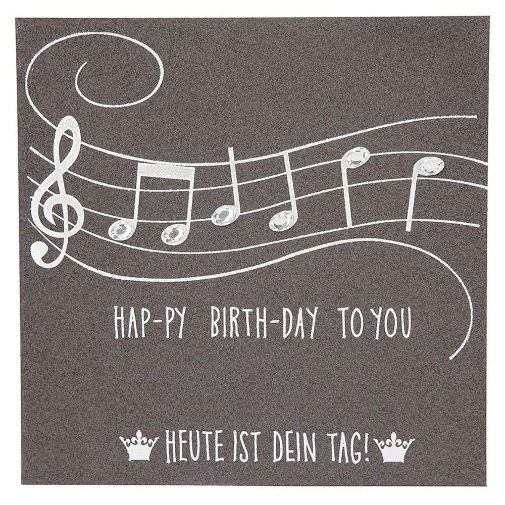 Depesche Glückwunschkarte Zur Taufe – Glitzerndes Design Mit Strass, 15,5 X 15,5 Cm, Inkl. Umschlag