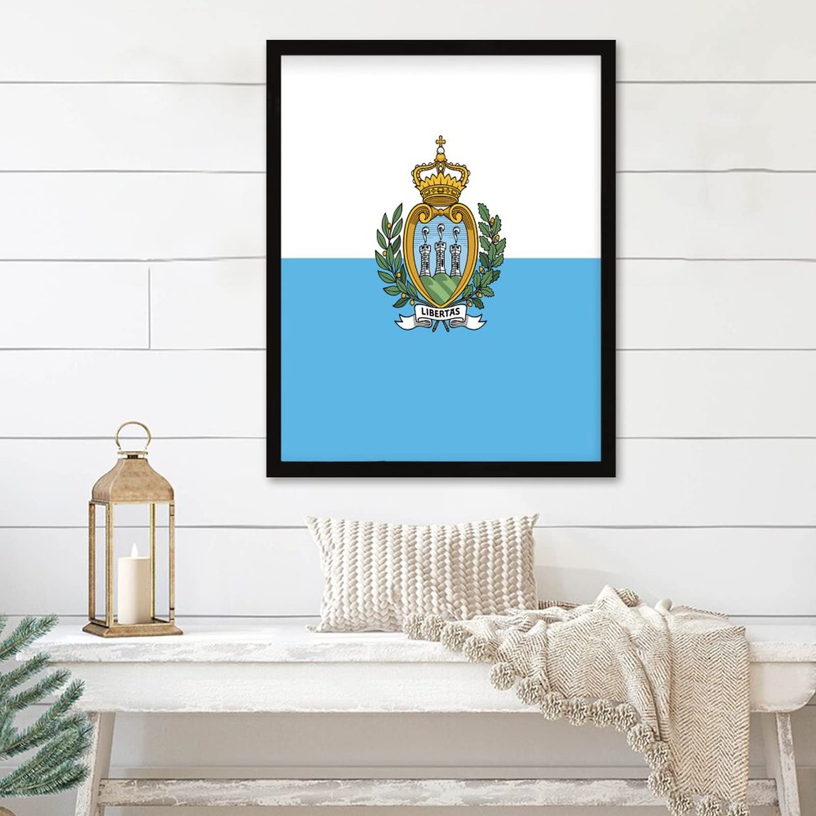 Panneau de motivation bois San Marin pour decorer mur vide cuisine