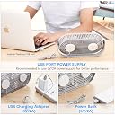 Hoteon Table Fan, USB High Speed Desk Fan with Dual Modes, 3 Speeds, Pink gallery image
